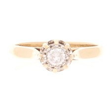 Solitärring 9 kt Gelbgold