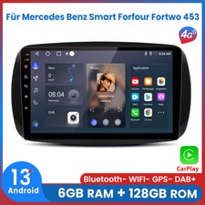 Für Smart Forfour Fortwo 453 ﻿Carplay Android Autoradio GPS NAVI BT DAB+ 6+128GB