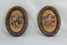 Vintage Set 2 Kariert Ovale