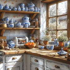 Wandbild Küche Fenster