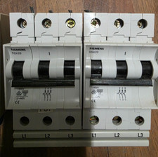 2x Siemens 5SX23 B16 Leitungsschutzschalter 3-polig Sicherungsautomat Phasenschi