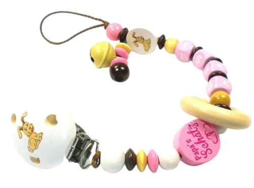 Schnullerkette mit namen hase - schnullerkette,
