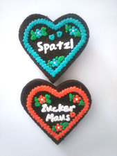 1 St. Lebkuchenherz Herz Filz Oktoberfest Wiesn Almherzl Spatzl oder Zuckermaus