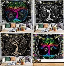 Wandteppich Wandtuch Wandbehang GOA  Lebens Baum  Yoga Hippie Baum des Lebens