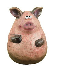 Zaunhocker Schwein Keramik 16