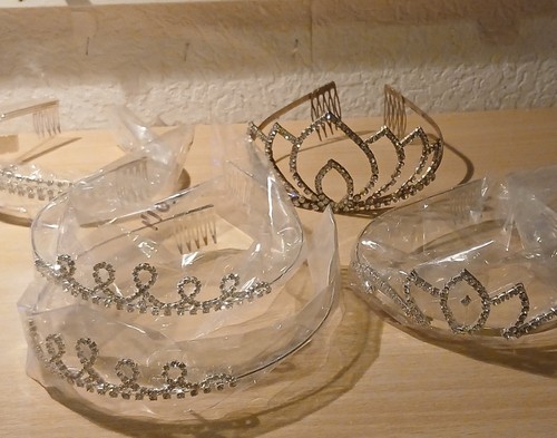 Diadem tiara krone strass - 5x,