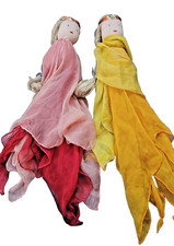 2x Handpuppe Stoffpuppe