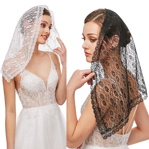 Lace mantilla catholic veil - mantilla,
