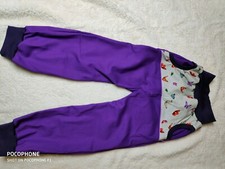 handmade Outdoorhose Waldkindergarten lila mit Schmetterlingen  mit/ohn Knieflic