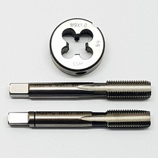 M9 x 1 Schneideisen + 2 tlg. Handgewindebohrer Feingewinde Gewindebohrer