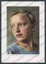 E. Retzlaff Agfacolor Porträt blonde Frau Jugend Schönheit Lüneburger Heide 1938