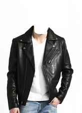 Herren schwarz echtleder - schwarz, retro
