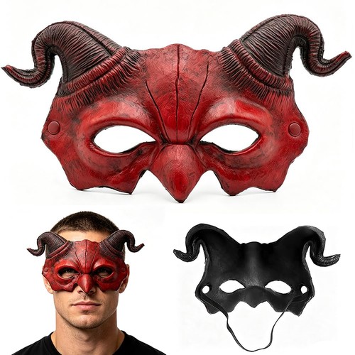 Halloween dämon maske - dämon, rot