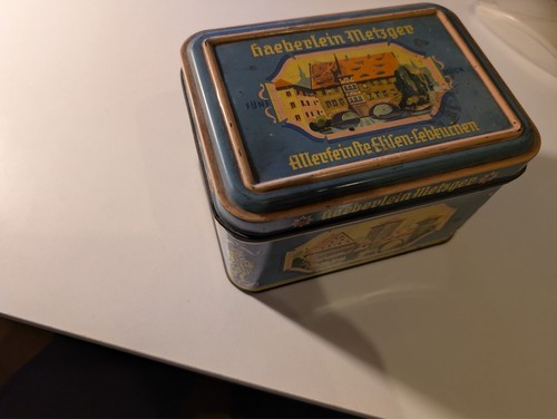 Alte blechdose haeberlein - alte,