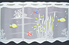 Fische Scheibengardine Kindergardine 7 Breiten Bistro Badezimmergardine Korallen