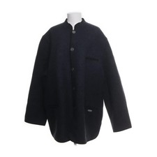 Reine Schurwolle, Mantel, Damen, Größe: 62, Blau, Wolle, Fischgräte #SBD