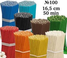 Diveevo Kerzen №100 L: 16,5cm Reine Bienewachs dünne Kirchenkerzen durchgefärbt