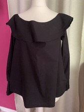 ZARA BASIC Bluse Gr. S Carmen SCHWARZ
