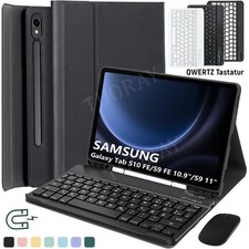 QWERTZ Bluetooth Tastatur Hülle Für Samsung Galaxy Tab S10 FE 10.9" X520 X526 DE