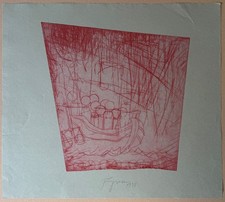 Felix Droese, Europäischer Gerichtshof, Farbradierung, 1998, handsigniert u. dat