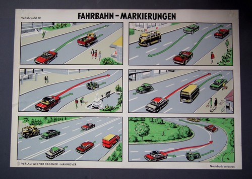 1965 fahrschul lehrtafel - 1965,