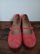Bama Rot Gr. 39 Leder Ballerina Sandale Sommerschuh