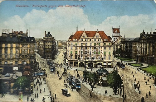 München karlsplatz - ak,