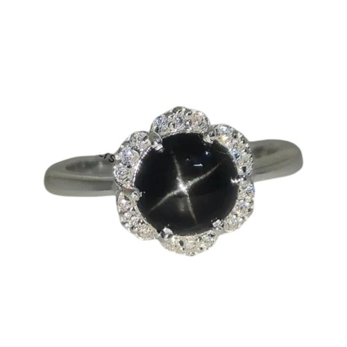 Schwarzer rundschliff stern - schwarzer,