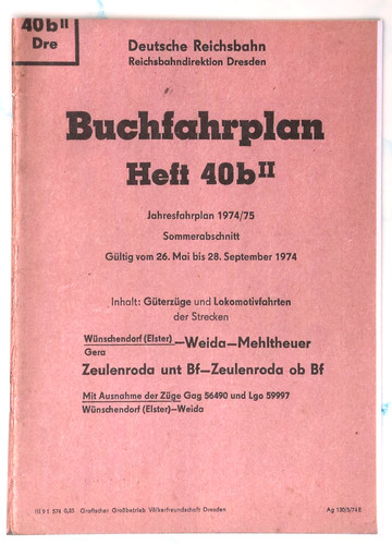 Reichsbahn buchfahrplan heft - reichsbahn,