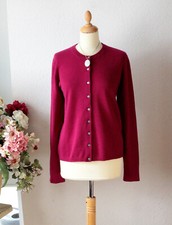 BRAX edle Strickjacke 90% Merinowolle & 10% Kaschmir 40 Magenta