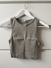 Graues grünes khaki croptop - graues,