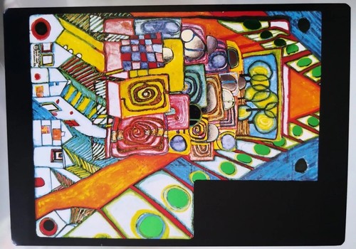 Postkarte hundertwasser 1975 - hundertwasser,