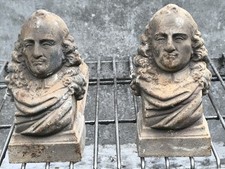 Gusseisen  Feuerbock Set Kaminbock Feuerhund figürlich Paar 27,5 cm w.Frankreich