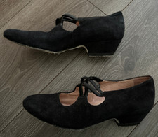 Top Tanz Leder-Tanzschuhe MENUETT Standard schwarz, Gr. 37, mit 3/3,5 cm Absatz