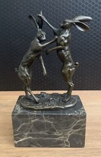 Bronzefigur Hasen Skulptur