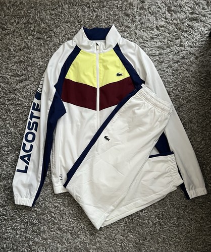 Lacoste trainingsanzug weiß - lacoste,