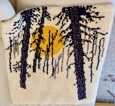 WIE NEU! WANDTEPPICH WOLLE 70er JAHRE