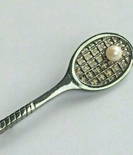 Brosche Tennisschläger mit