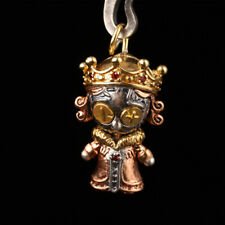 B34 Anhänger Königin edle Dame mit Krone Figur 925 Sterlingsilber