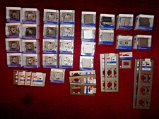 39-teiliges Set, REV/düwi TREND silber/maron, Steckdosen + Schalter + Rahmen