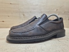 RIEKER HERREN HALBSCHUHE LOAFER MOKASSIN KLEINER ABSATZ SLIPPER GR:42 UK:8 BRAUN