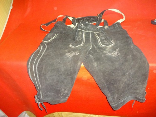 Alte dunkle kniebund lederhose - alte,