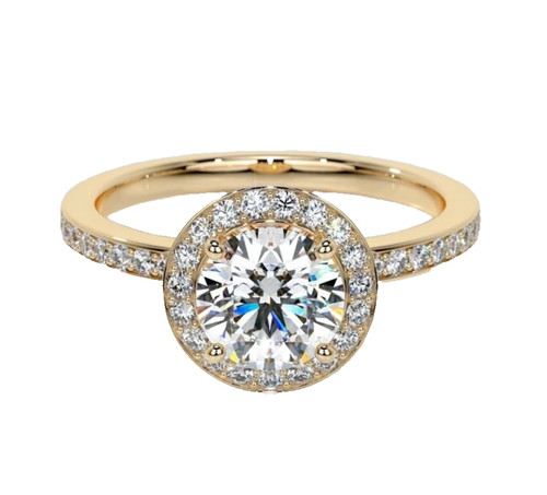 14k gelbgold kunstdiamanten - 14k,