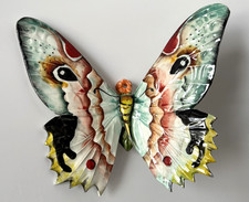BASSANO KERAMIK Wanddekoration FARFALLA Schmetterling MEDITERRANE DEKORATION