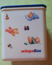 Alte Milupa Werbebox Dose mit Deckel Kunststoff ca. 15  x 12,5 x 10 cm , selten