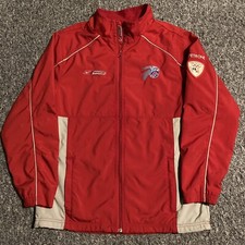 Vintage Nike Bauer Windbreaker Jacke Lake Placid Olympic Village gefüttert Herren Medium
