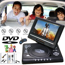 7.8" Tragbarer DVD Player Auto Moniter HD Spieler TV 270° 16:9 Drehbar + Gamepad