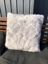 Polar Blau Fuchs 50x50cm Rahaus Webpelz Fell Kissen weiß Vegan