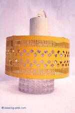 Shabby Chic! Kultige 70er Jahre Deckenlampe / Gelb / Runder Schirm / Lampe