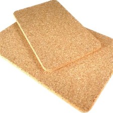 Korkuntersetzer rechteckig im 2-er Set für Topf Pfanne Kerze Tischdeko Raclette